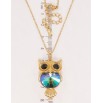 Кулон Xuping колір 18K з кр-ми Swarovski на ланцюжку Сова з кристалом Erinite Shimmer довжина 40-45см фото №2