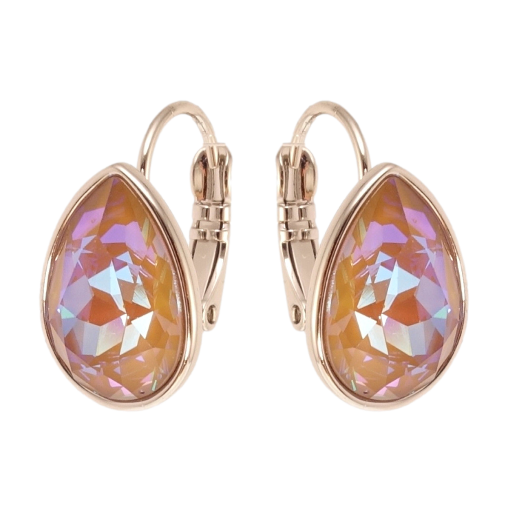 Сережки Xuping колір Родій з кристалами Swarovski французький замок Кристальна крапелька Cappuccino Delite фото №18 Сережки Xuping колір Родій з кристалами Swarovski французький замок Кристальна крапелька Cappuccino Delite фото №18