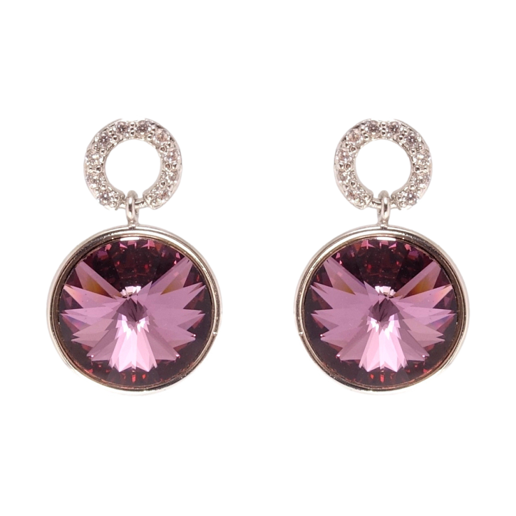 Сережки Xuping колір Родій з кристалами Swarovski пусети Кристал Amethyst на кільці ø 7мм та 12мм фото №13 Сережки Xuping колір Родій з кристалами Swarovski пусети Кристал Amethyst на кільці ø 7мм та 12мм фото №13