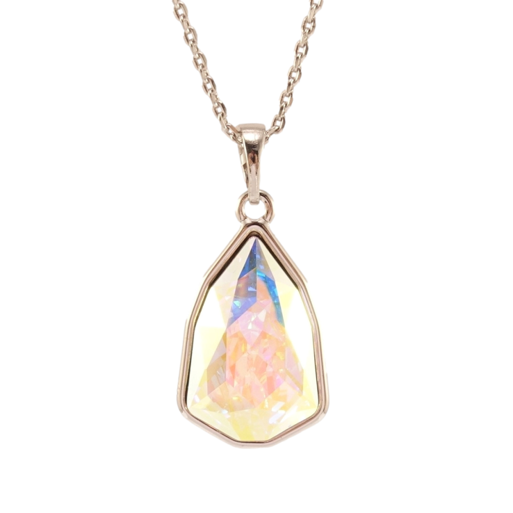 Кулон Xuping колір Родій з кр-ми Swarovski на ланцюжку Фігурний кристал АВ довжина 35-40см х 1мм фото №23