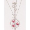 Кулон Xuping колір Родій з кр-ми Swarovski на ланцюжку Каблучка з кристалами Rose довжина 40-45см х 1мм фото №2