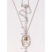 Кулон Xuping колір Родій з кр-ми Swarovski на ланцюжку Кристал Clear 12х16мм довжина 39,5-44,5см х 1мм фото №2