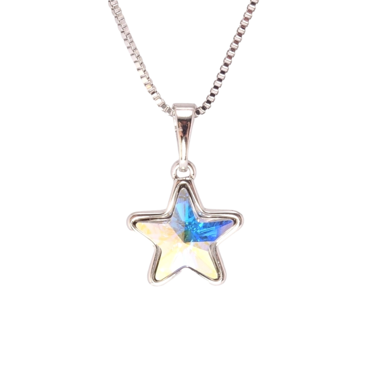 Кулон Xuping колір Родій з кр-ми Swarovski на ланцюжку Кристальна зірка АВ довжина 39-44см х 1мм фото №20