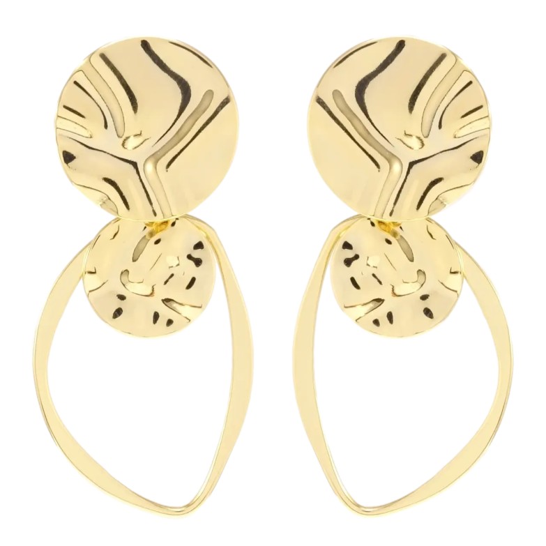 Сережки Xuping JEAN GOUJON Позолота 14K пусети Авангард фото №1