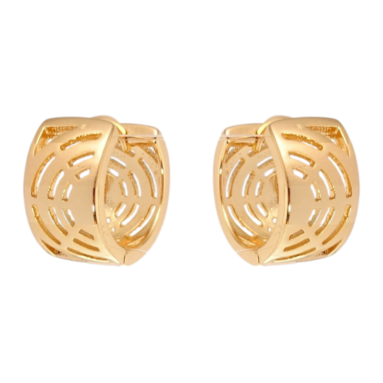 Сережки Xuping Позолота 18K колечка Різний орнамент з напиленням фото №1 Сережки Xuping Позолота 18K колечка Різний орнамент з напиленням фото №1
