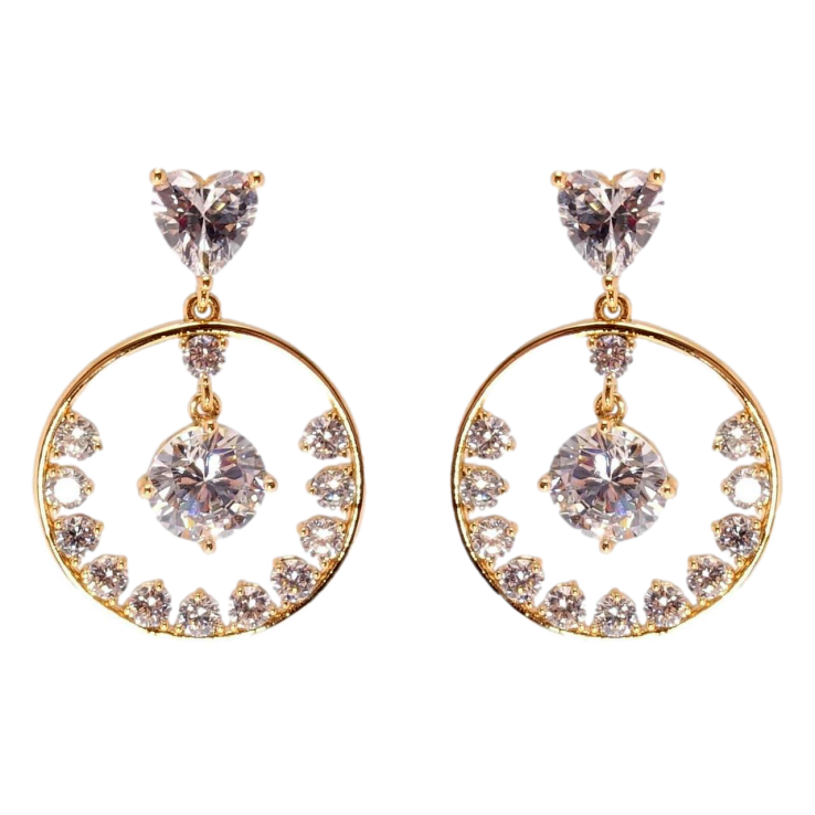 Сережки Xuping QQMM Позолота 18K пусети Пилкість сердець фото №12