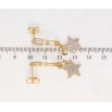Серьги Xuping QQMM Позолота 18K пусеты Булавки со звездами фото №2