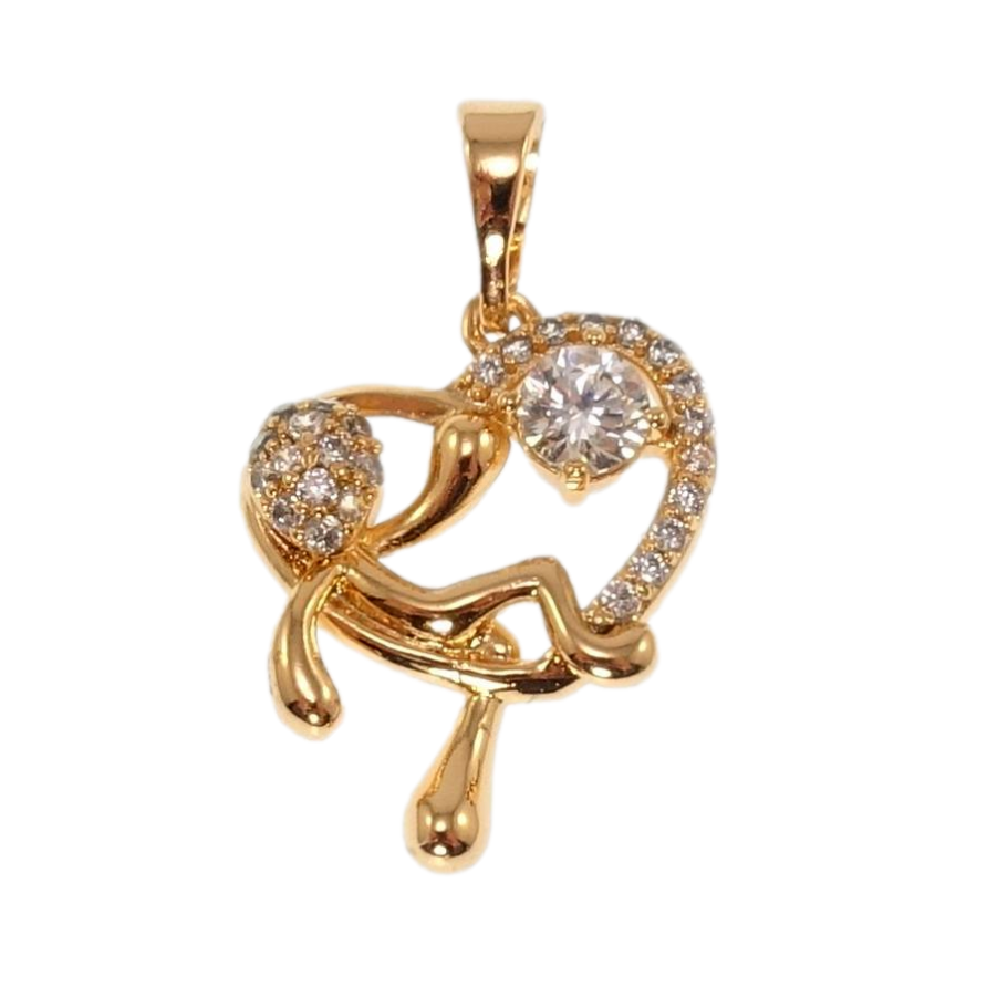 Кулон Xuping Позолота 18K Людина в серці для ланцюжка до 5мм фото №1