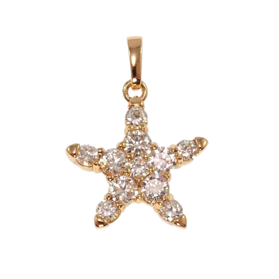 Кулон Xuping Позолота 18K Морская звезда для цепочки до 5мм фото №1