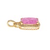 Кулон Xuping Позолота 18K Рожевий кристал в обрамленні цирконію, 23х19мм для ланцюжка до 5мм фото №2