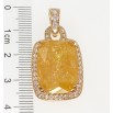 Кулон Xuping Позолота 18K Помаранчевий кристал в обрамленні цирконію, 23х19мм для ланцюжка до 5мм фото №3