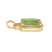 Кулон Xuping Позолота 18K Салатовый кристалл в обрамлении циркония, 23х19мм для цепочки до 5мм фото №2
