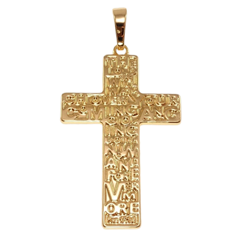 Кулон Xuping Позолота 18K Крест Четвероконечный с росписью для цепочки до 7мм фото №1