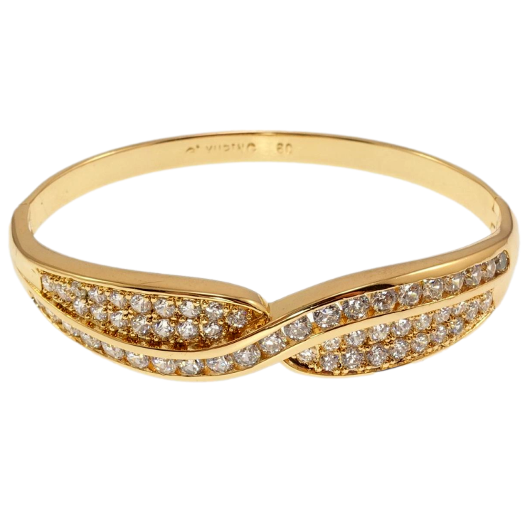 Браслет Xuping Позолота 18K Грация с цирконием ø 6см фото №17