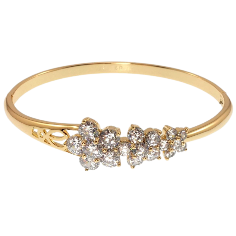 Браслет Xuping Позолота 18K Кристальные цветы ø 6см фото №3