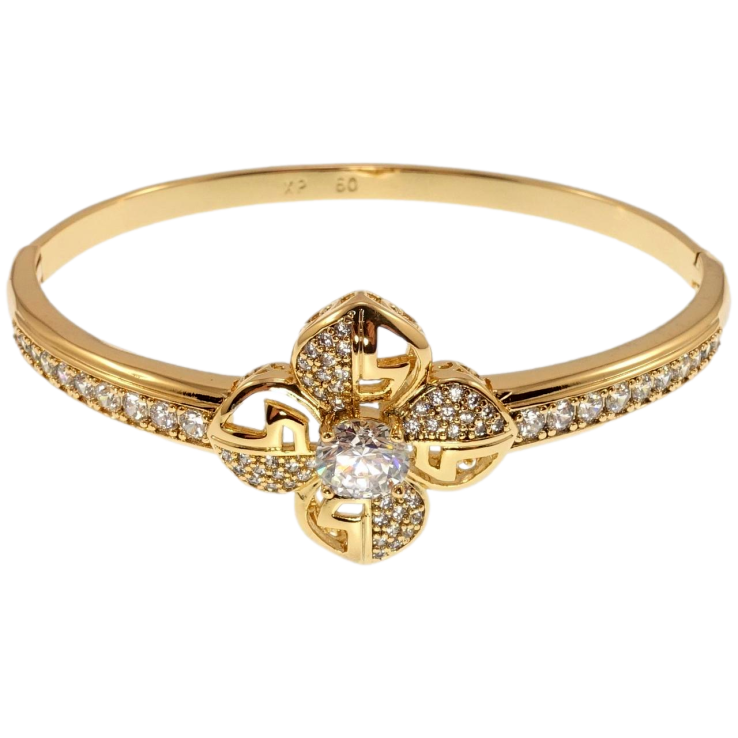 Браслет Xuping Позолота 18K Цветок с инкрустацией цирконием ø 6см фото №24