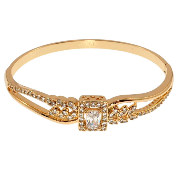 Браслет Xuping Позолота 18K Рослинний орнамент з цирконієм ø 5,7см фото №23