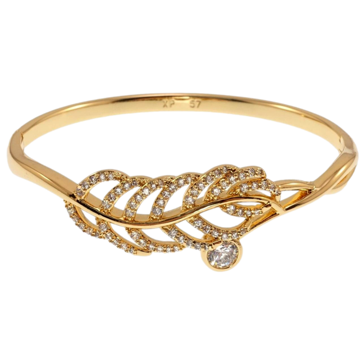 Браслет Xuping Позолота 18K Перо с цирконием ø 5,7см фото №7