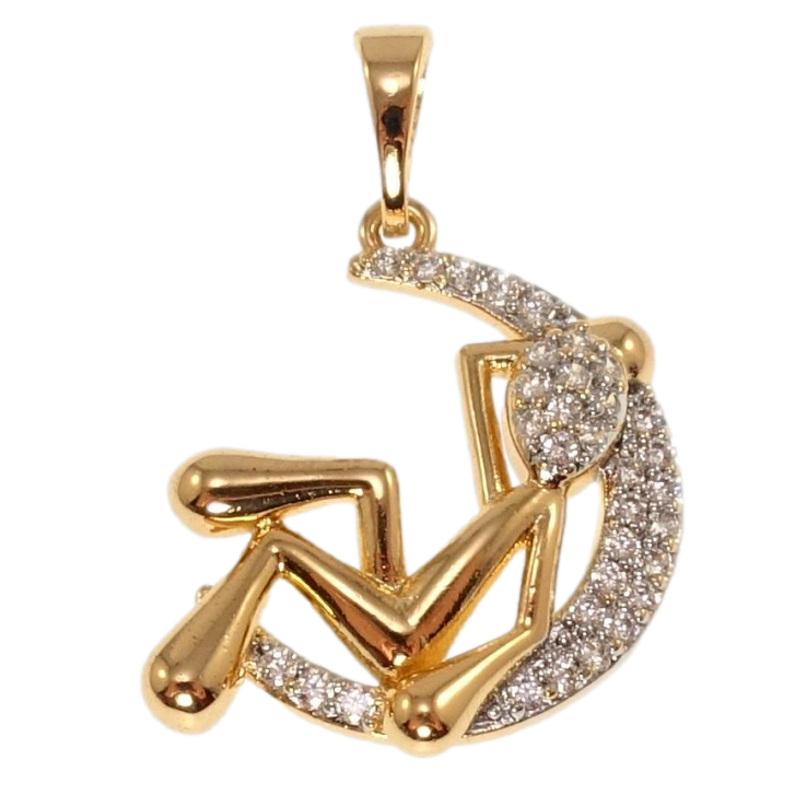 Кулон Xuping Позолота + Родій Людина на місяці для ланцюжка до 5мм фото №21