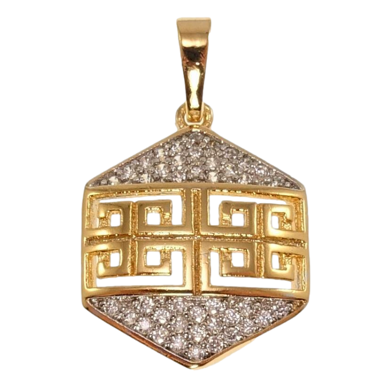 Кулон Xuping Позолота + Родий Декоративный резной орнамент для цепочки до 5мм фото №1