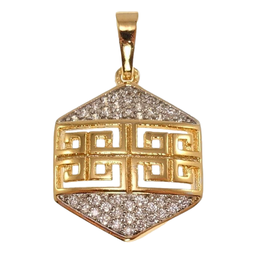 Кулон Xuping Позолота + Родий Декоративный резной орнамент для цепочки до 5мм фото №1