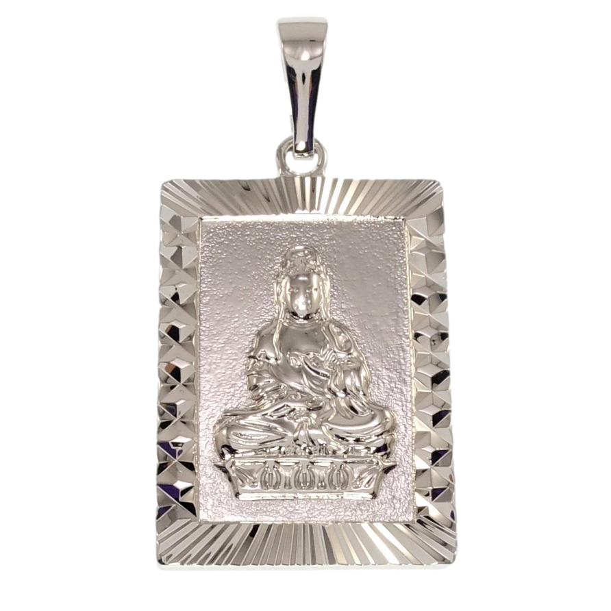 Кулон Xuping Родій Будда з ієрогліфом для ланцюжка до 9мм фото №1