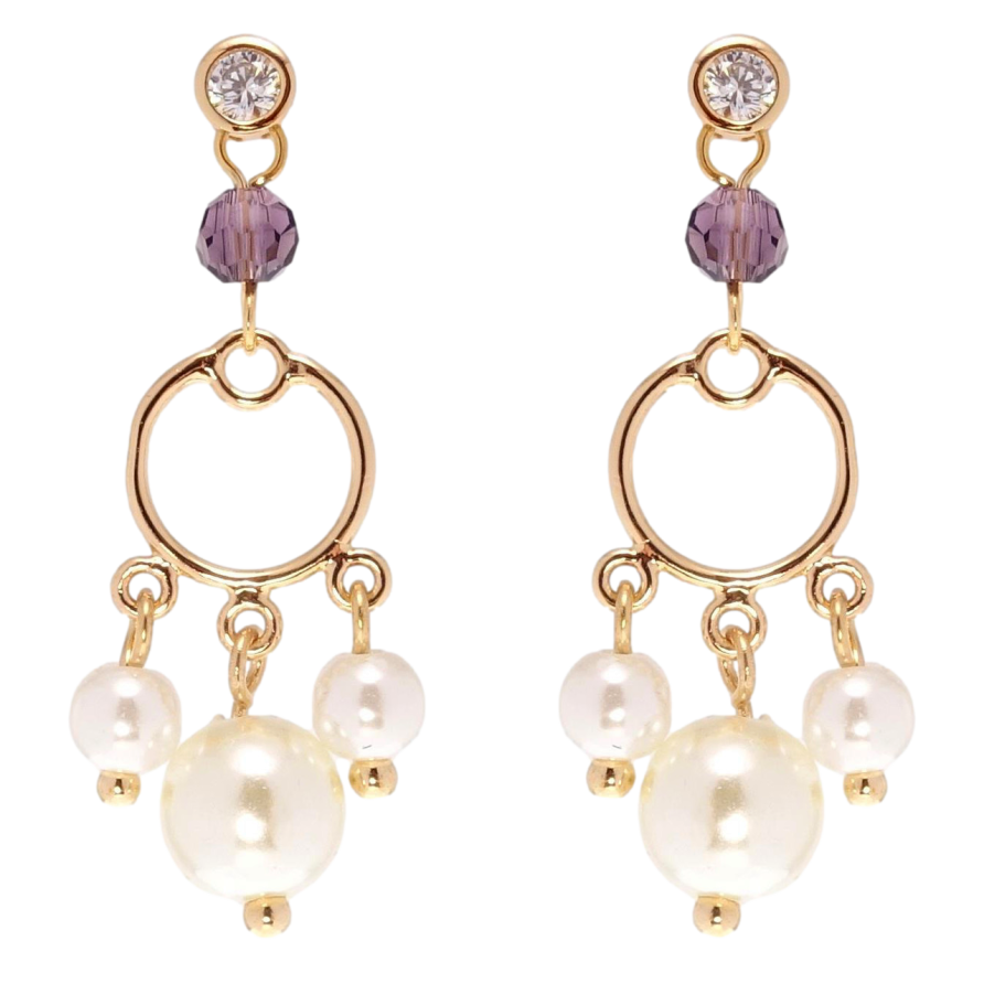 Серьги Xuping Позолота 18K пусеты Декоративные жемчужные подвески фото №1