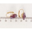 Сережки Xuping колір 18K з кристалами Swarovski французький замок Кристали Royal Red ø 14мм фото №2