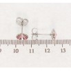 Сережки Xuping колір Родій з кристалами Swarovski пусети Кристал Rose ø 8мм фото №2