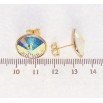 Серьги Xuping цвет 18K с кристаллами Swarovski пусеты Кристаллы АВ ø 16мм фото №3