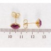 Серьги Xuping цвет 18K с кристаллами Swarovski пусеты Кристаллы Ruby ø 9мм фото №2