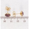 Серьги Xuping цвет 18K с кристаллами Swarovski пусеты Кристаллы Amethyst ø 9мм фото №2