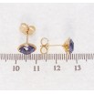 Серьги Xuping цвет 18K с кристаллами Swarovski пусеты Кристаллы Tanzanite ø 9мм фото №2