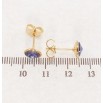 Серьги Xuping цвет 18K с кристаллами Swarovski пусеты Кристаллы Tanzanite ø 8мм фото №2