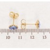 Серьги Xuping цвет 18K с кристаллами Swarovski пусеты Кристаллы Sapphire ø 8мм фото №2
