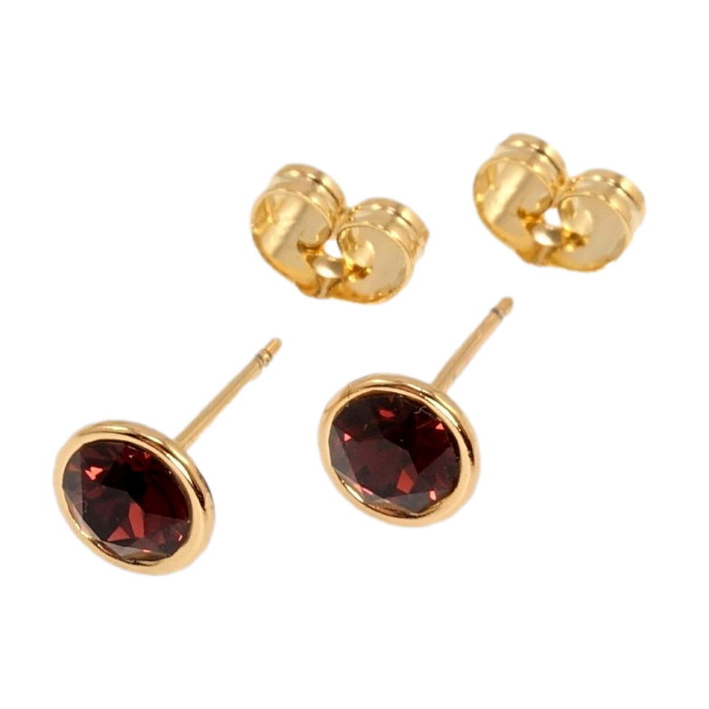 Серьги Xuping цвет 18K с кристаллами Swarovski пусеты Кристаллы Indian Siam ø 7мм фото №15