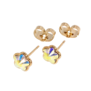 Серьги Xuping цвет 18K с кристаллами Swarovski пусеты "Цветочки AB" фото №2