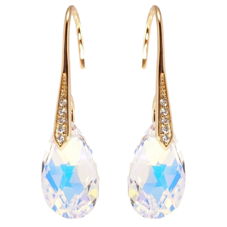 Сережки Xuping колір 18K з кристалами Swarovski французький замок Кристал Shimmer фото №20