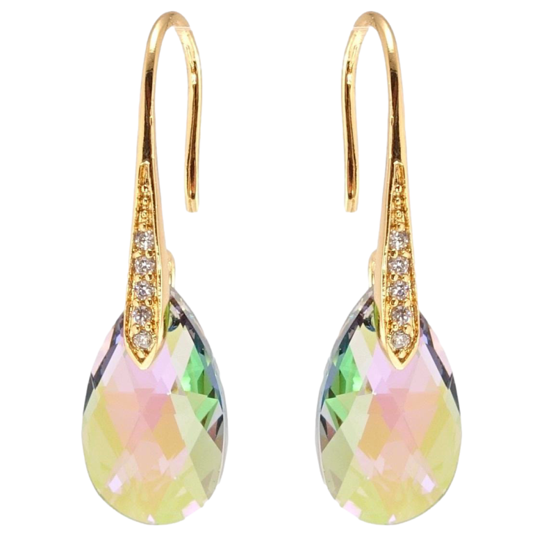 Серьги Xuping цвет 18K с кристаллами Swarovski французский замок Кристалл Vitrail Light фото №1