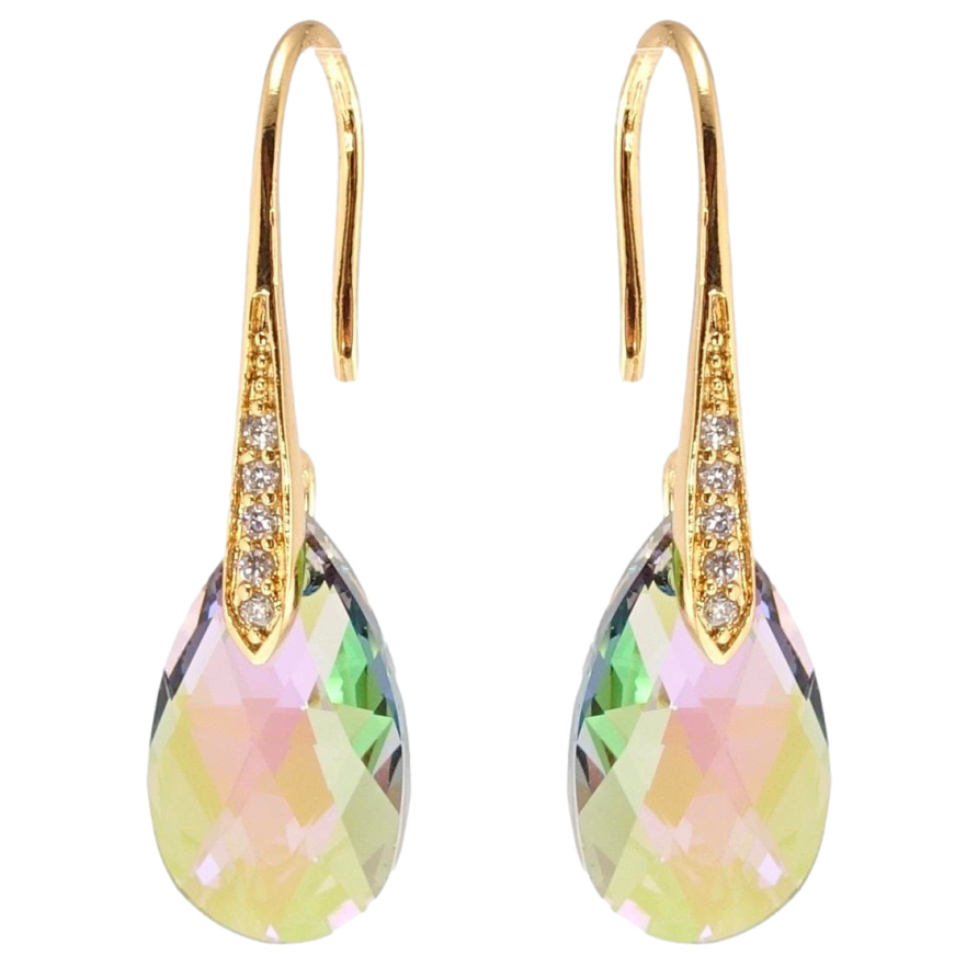 Сережки Xuping колір 18K з кристалами Swarovski французький замок Кристал Vitrail Light фото №1