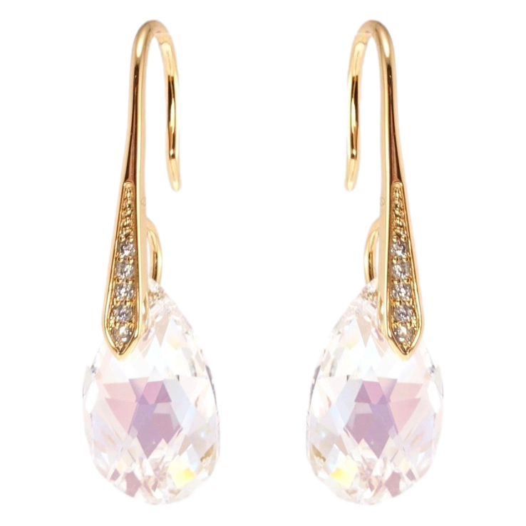 Сережки Xuping колір 18K з кристалами Swarovski французький замок Кристал Moonlight фото №7