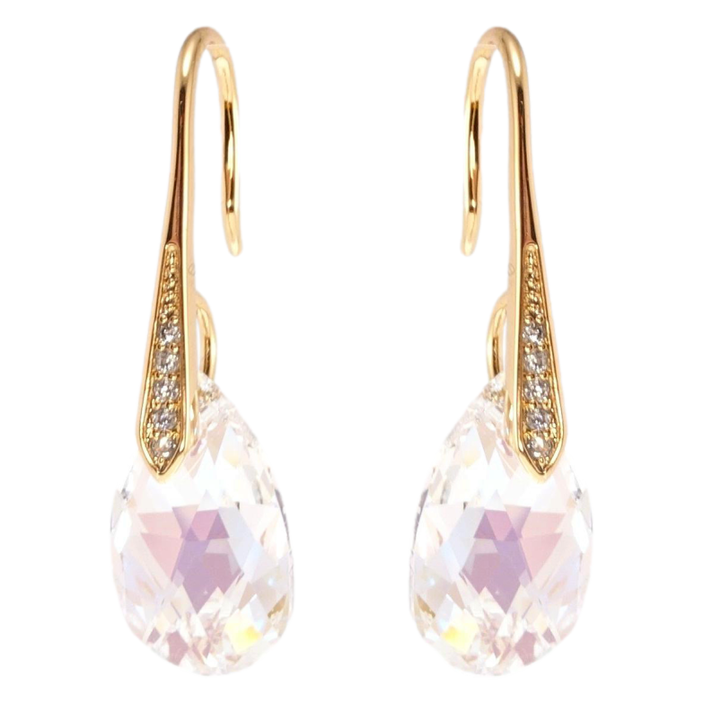 Сережки Xuping колір 18K з кристалами Swarovski французький замок Кристал Moonlight фото №1