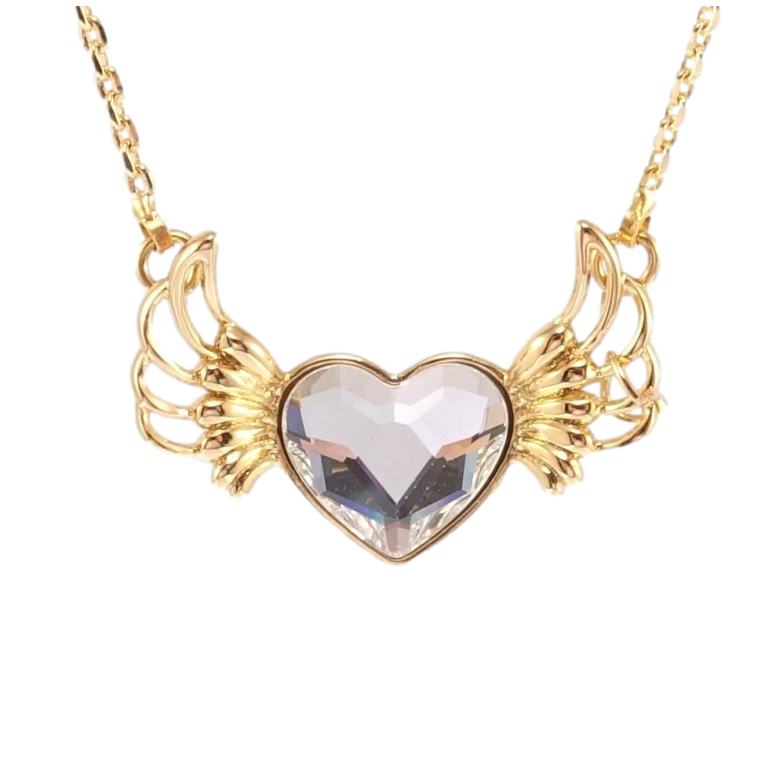 Кулон Xuping 18K с кр-ми Swarovski на цепочке Крылатое сердце Moonlight длина 42-47см х 1мм фото №1