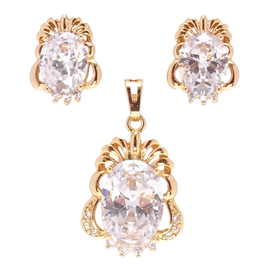 Набор Xuping Позолота 18K Серьги Кулон Кристальная феерия фото №1