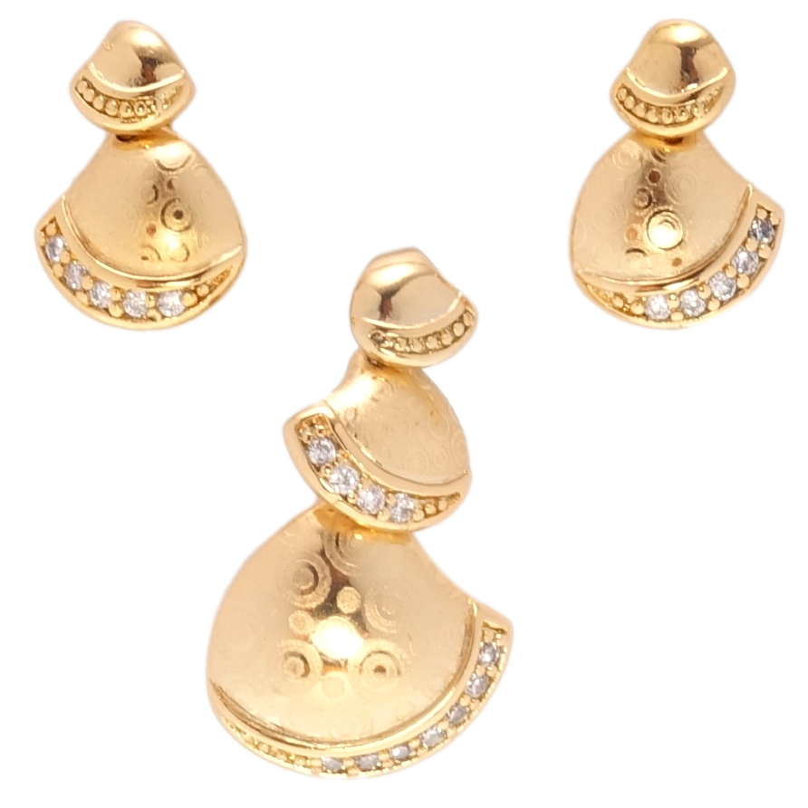 Набір Xuping Позолота 18K Сережки Кулон Декоративні ялинки фото №1