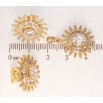 Набор Xuping Позолота 18K Серьги Кулон Декоративные цветочки с цирконием фото №2