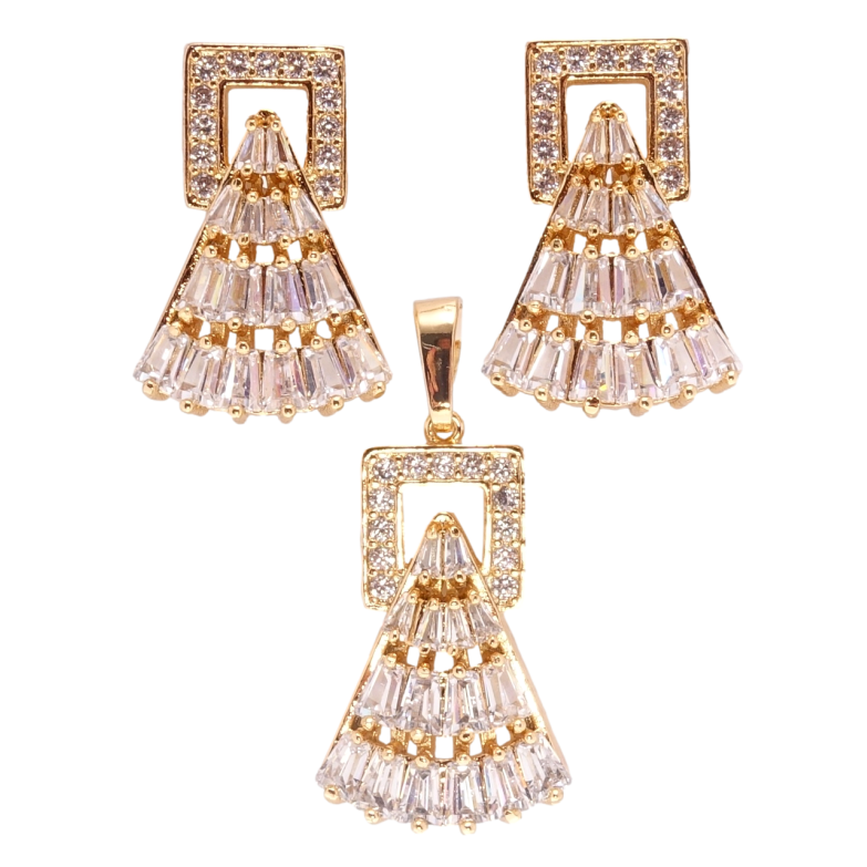 Набор Xuping Позолота 18K Серьги Кулон Барокко фото №7