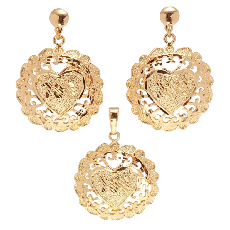 Набір Xuping Позолота 18K Сережки Кулон Декоративні романтичні підвіски фото №1