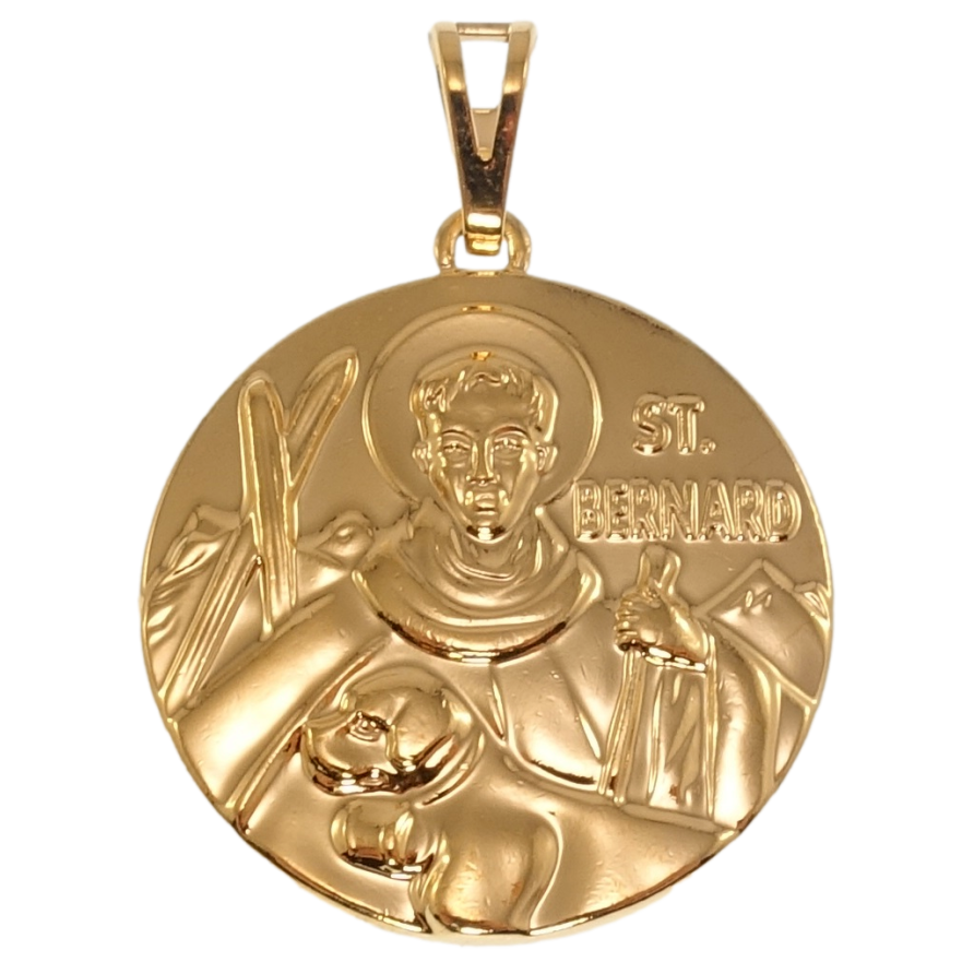 Кулон Xuping Позолота 18K Ладанка Святий Бернард для ланцюжка до 6мм фото №1 Кулон Xuping Позолота 18K Ладанка Святий Бернард для ланцюжка до 6мм фото №1