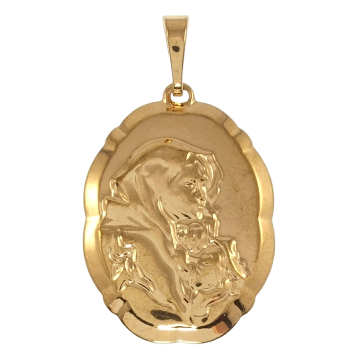 Кулон Xuping Позолота 18K Ладанка Діва Марія з немовлям для ланцюжка до 5мм фото №23 Кулон Xuping Позолота 18K Ладанка Діва Марія з немовлям для ланцюжка до 5мм фото №23